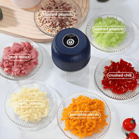 🔥Last Day To Buy 3 For $15.99 Each - Electric Garlic Chopper, Mini Portable Veggie Cutter